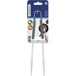 Pegador 28cm Utilitá Em Aço Inox Tramontina Com Cabo Emborrachado Cinza